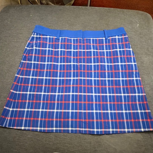 Tory Sport Pants - Tory Sport Blue Plaid Golf Skort Performance Tennis Skirt Built-in Shorts Large